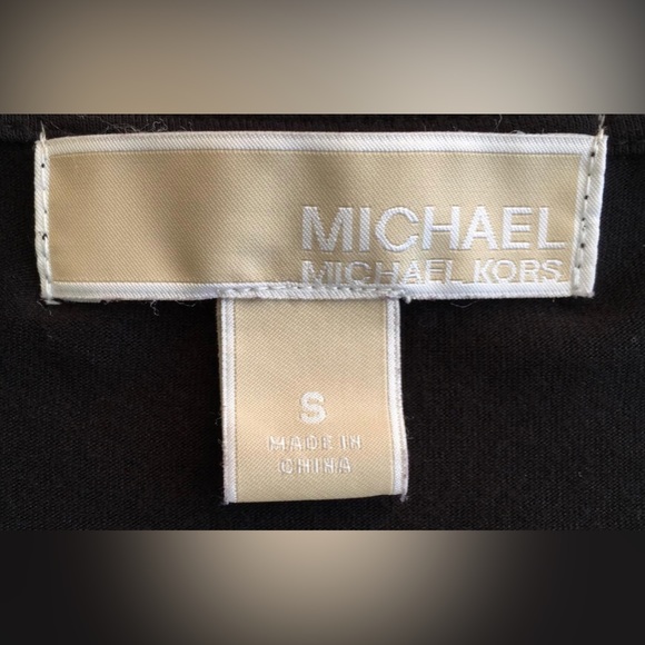 Michael Kors Black Chain Top Size S 4 6 Waterfall Sleeveless Silver Designer - Picture 5 of 6